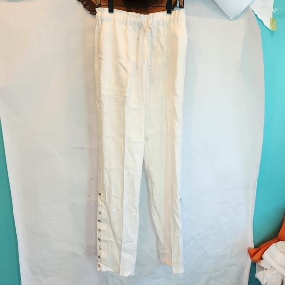 ALTUZARRA Catkin off white linen pants size S BNWT - Picture 7 of 16